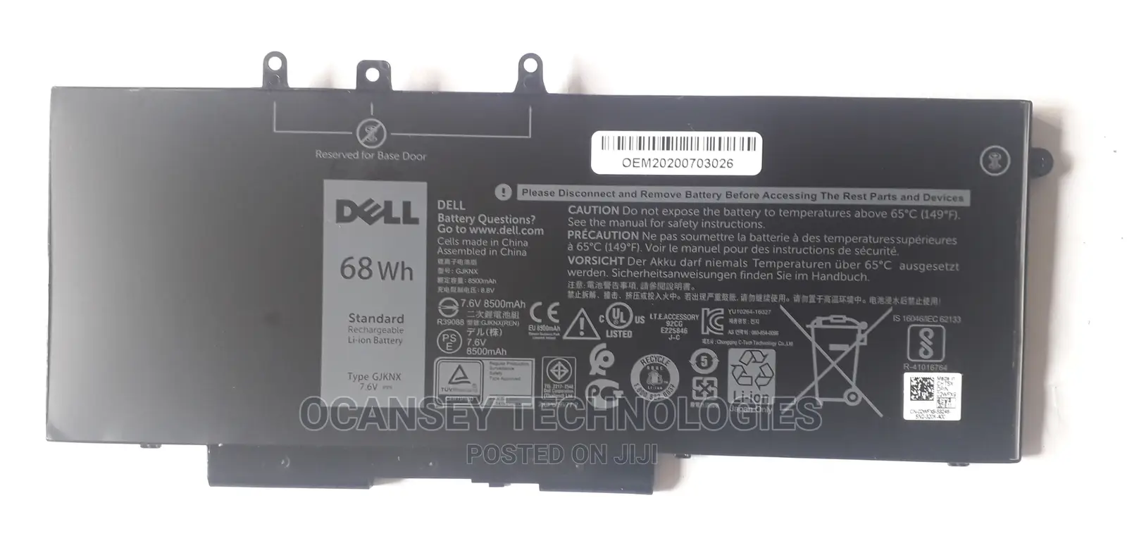 Original Dell GJKNX Battery for Latitude 5480 5580 5590