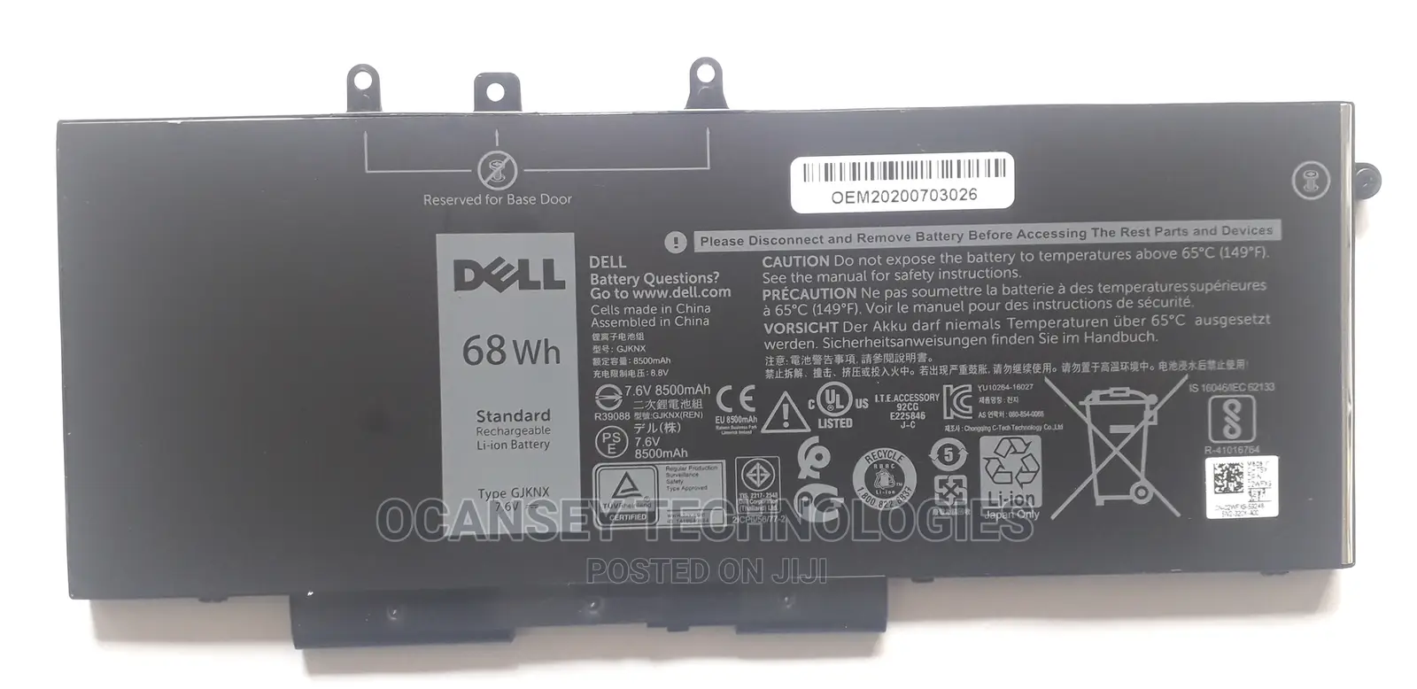 Original Dell GJKNX Battery for Latitude 5480 5580 5590