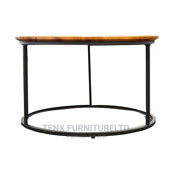 Coffee Table (Round Top)With Metal Base