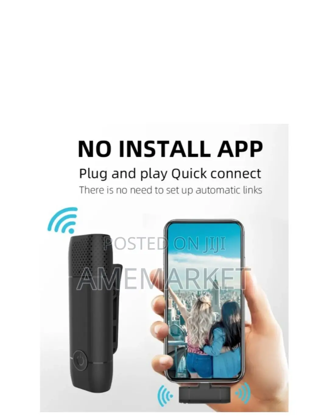 Lavalier Lapel Wireless Microphone. iPhone Audio Recording