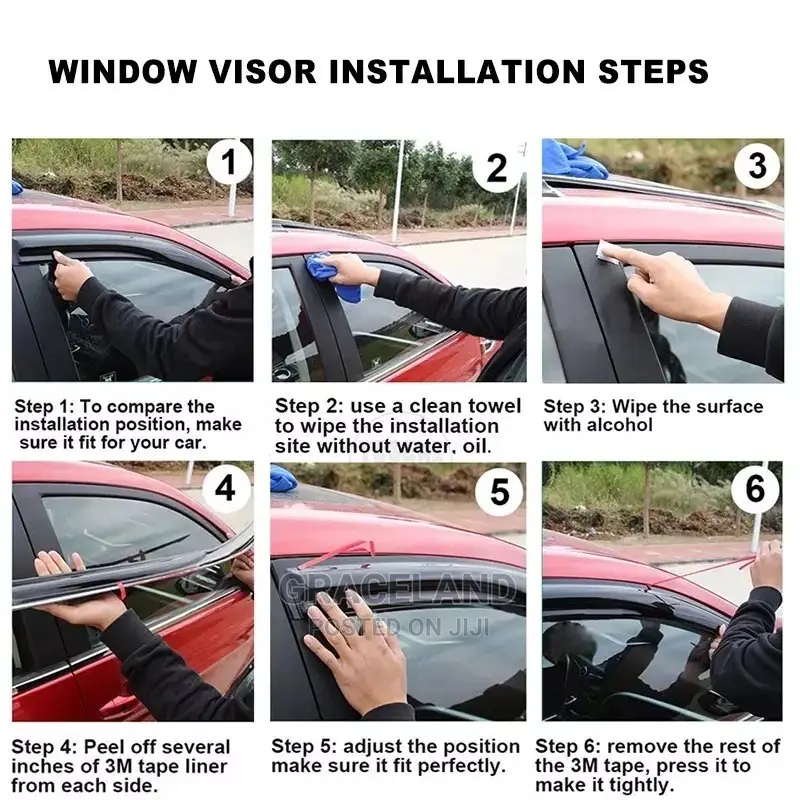 Original All Cars Window Visors Door Visors Sun Rain Guards