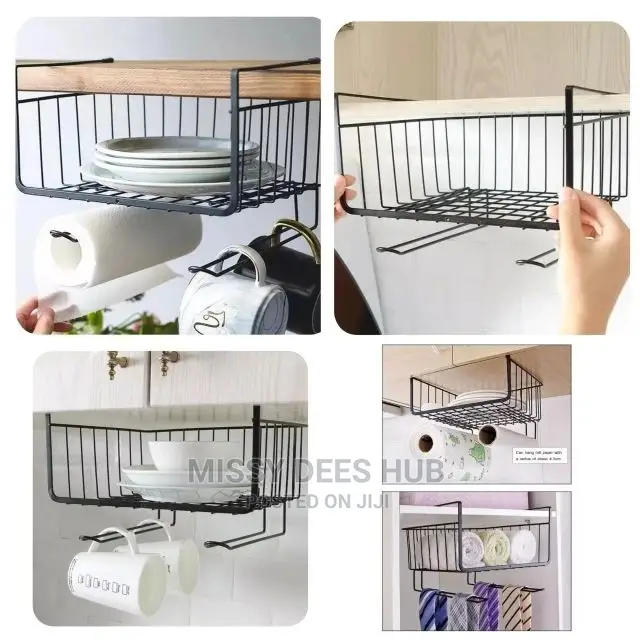 Under Shelf Wire Basket With Holder