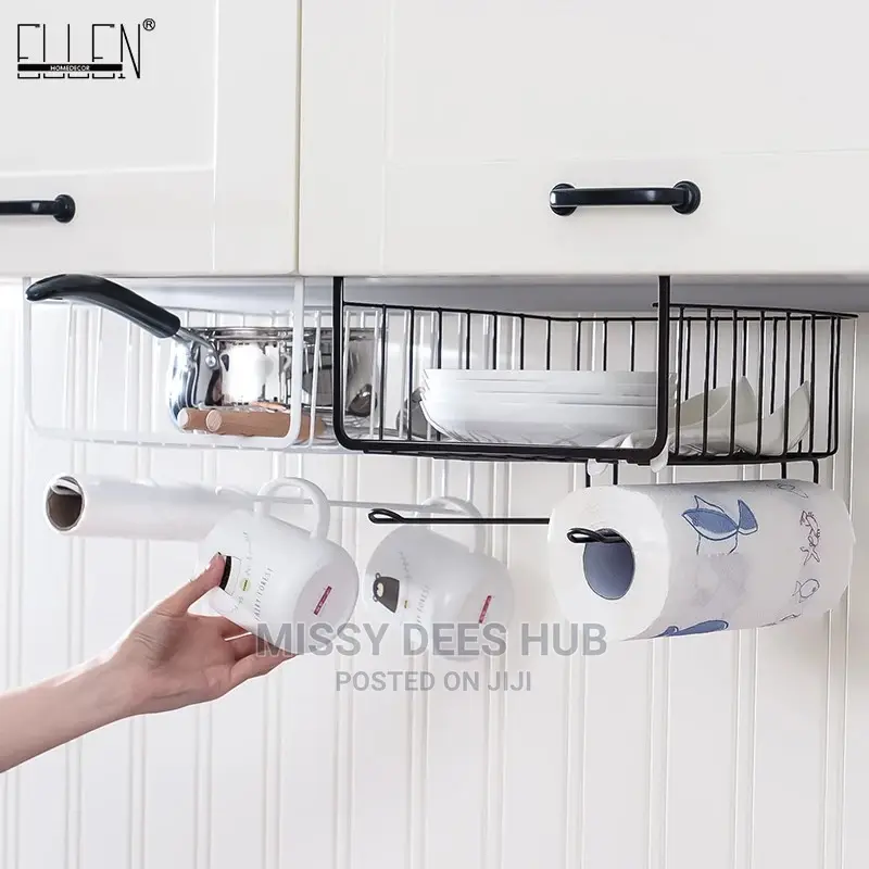 Under Shelf Wire Basket With Holder