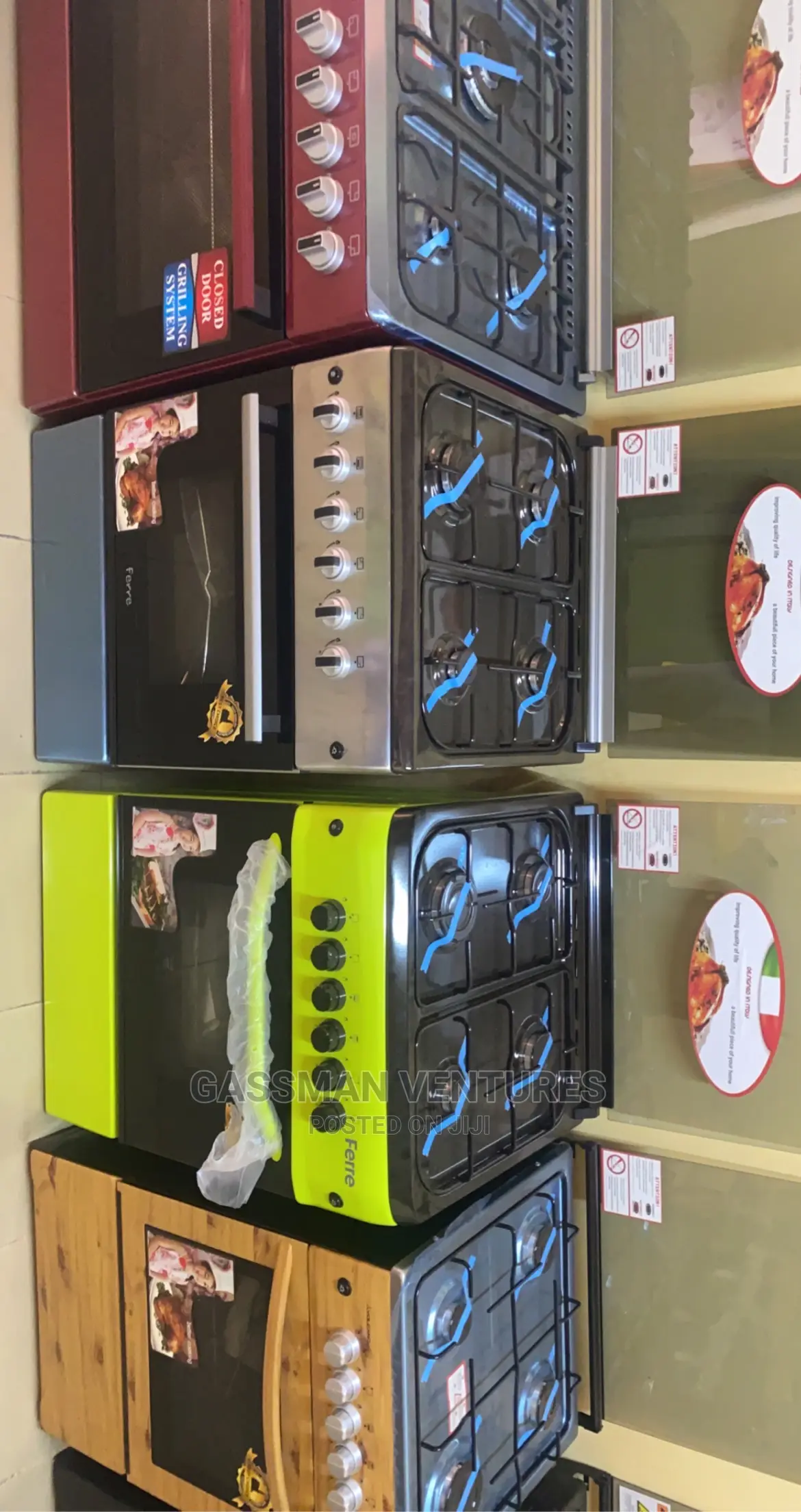 Volcano Ferre 4 Burner 60 by 60 Auto Ignition Oven Stove