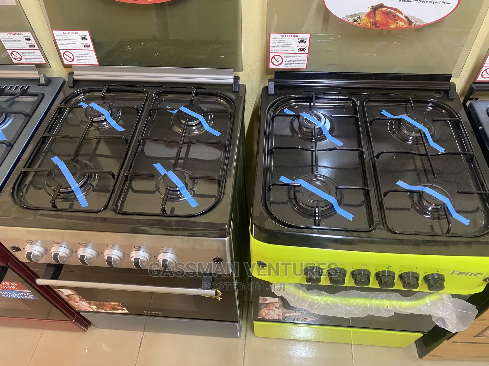 Volcano Ferre 4 Burner 60 by 60 Auto Ignition Oven Stove