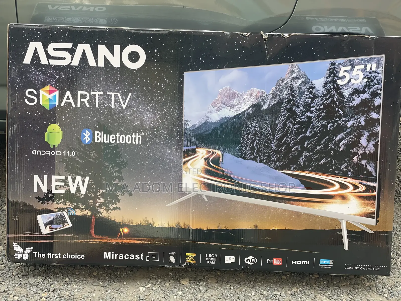 Asano 55′′ Uhd Smart Digital Satellite TV