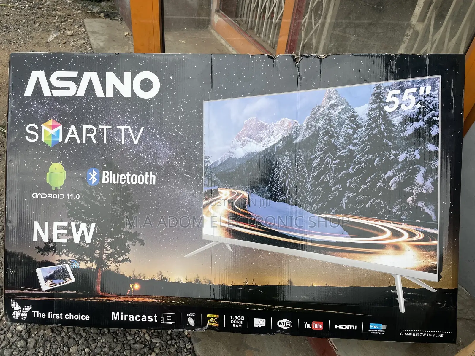 Asano 55 Smart Android HD Ready Digital Satellite Tv