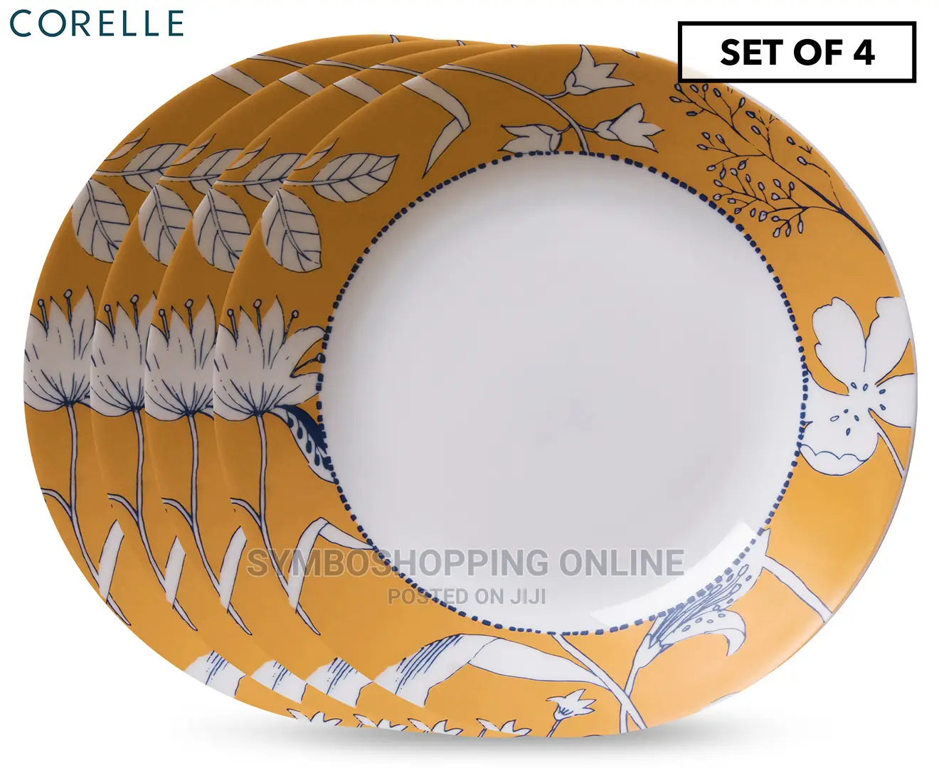 Set of 4 Corelle Everyday Meal Bowls - Tempered Glass -