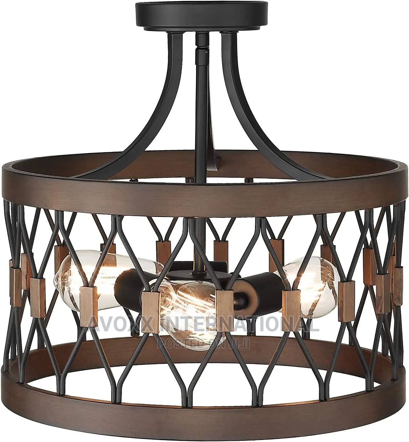 Osimir Semi-Flush Mount Ceiling Light, 3-Light Ceiling Light