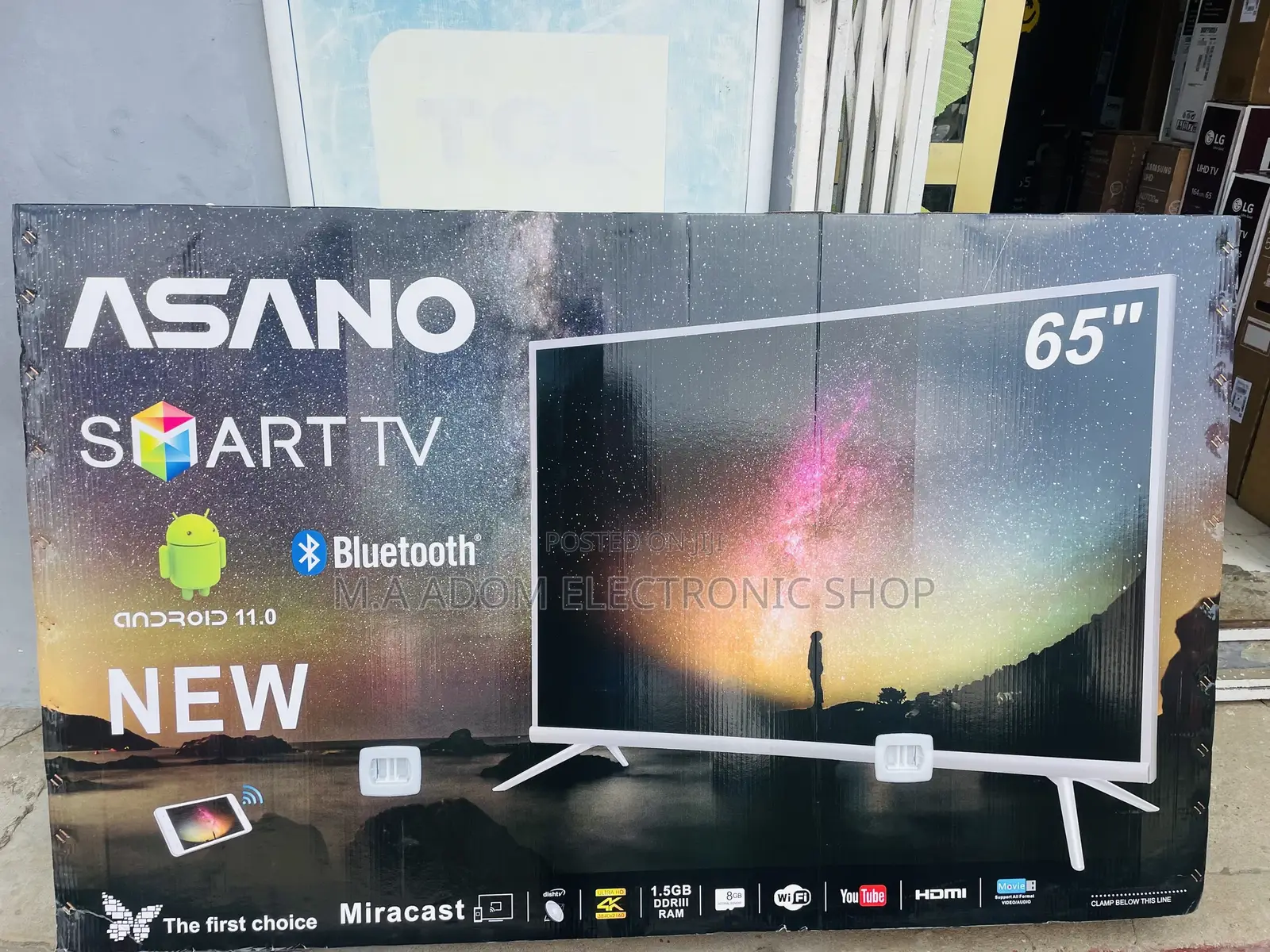 Asano 65” UHD Smart Tv With Bluetooth