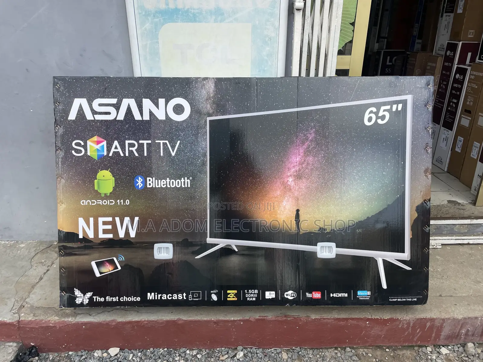 Asano 65” UHD Smart Tv With Bluetooth