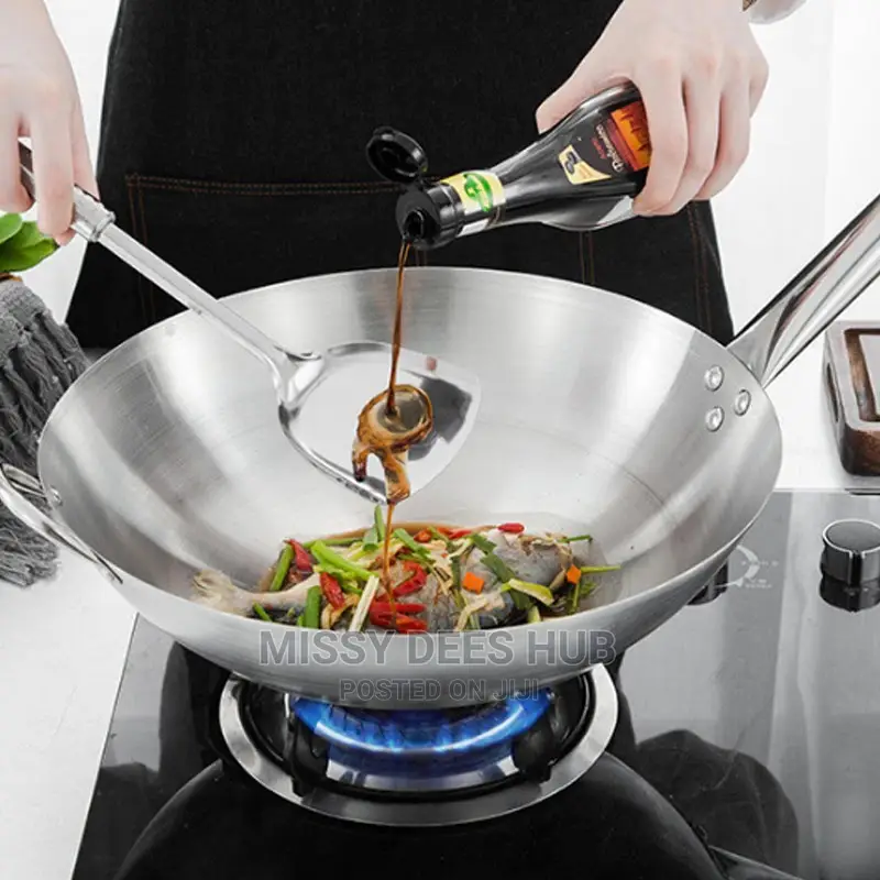Very Large Stainless Steel Wok