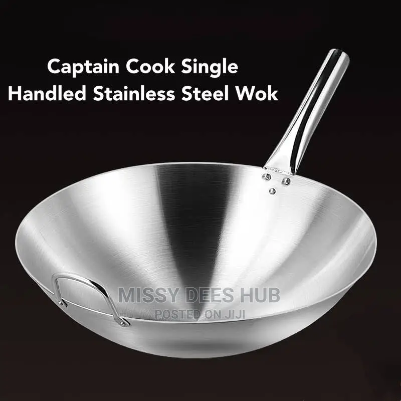Very Large Stainless Steel Wok