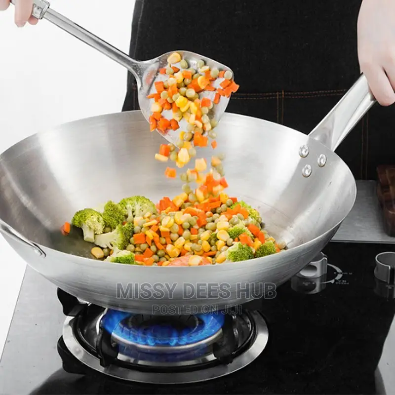 Very Large Stainless Steel Wok