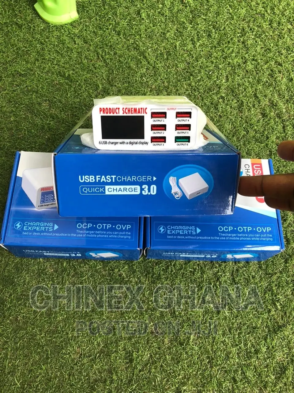 6 USB Ports Fast Charger With LCD Digital Display,