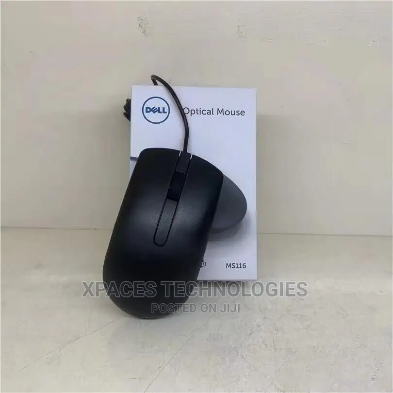 Original Dell Ms116 USB Optical Wired Mouse (Black)