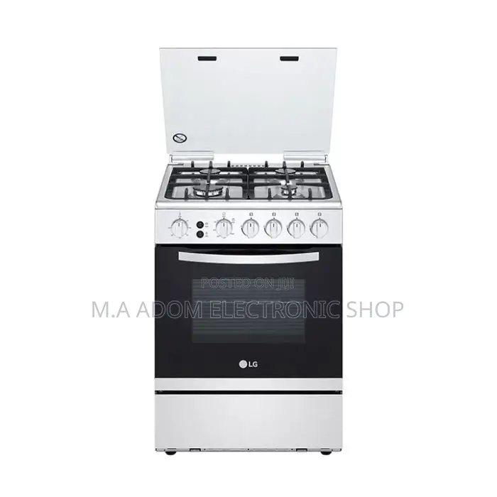 White Colour LG 4 Burner Gas Cooker With Oven Gril