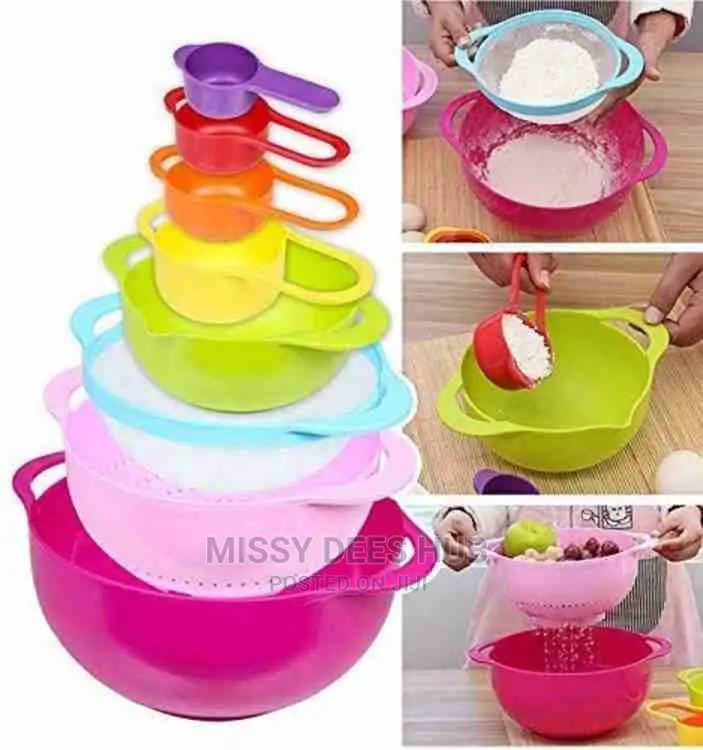 10pcs Multicolor Mixing Bowls Set