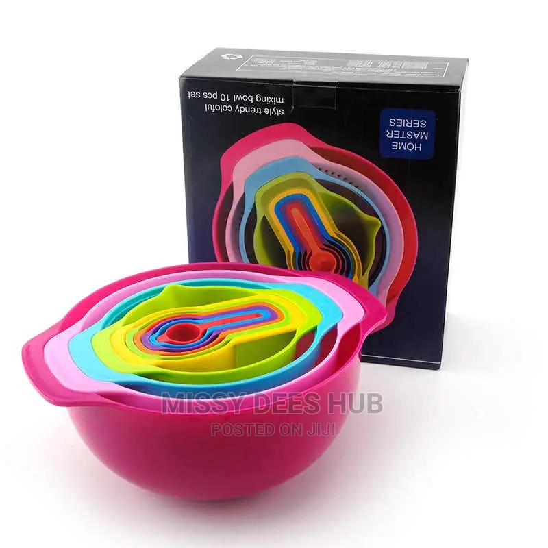 10pcs Multicolor Mixing Bowls Set
