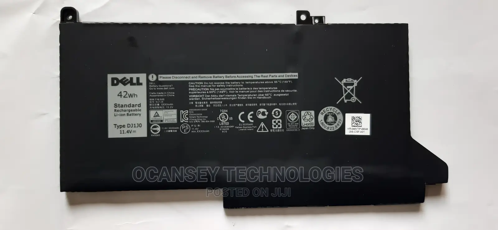 Original Dell Battery Dj1j0 for Latitude 12 7000 7280 7480