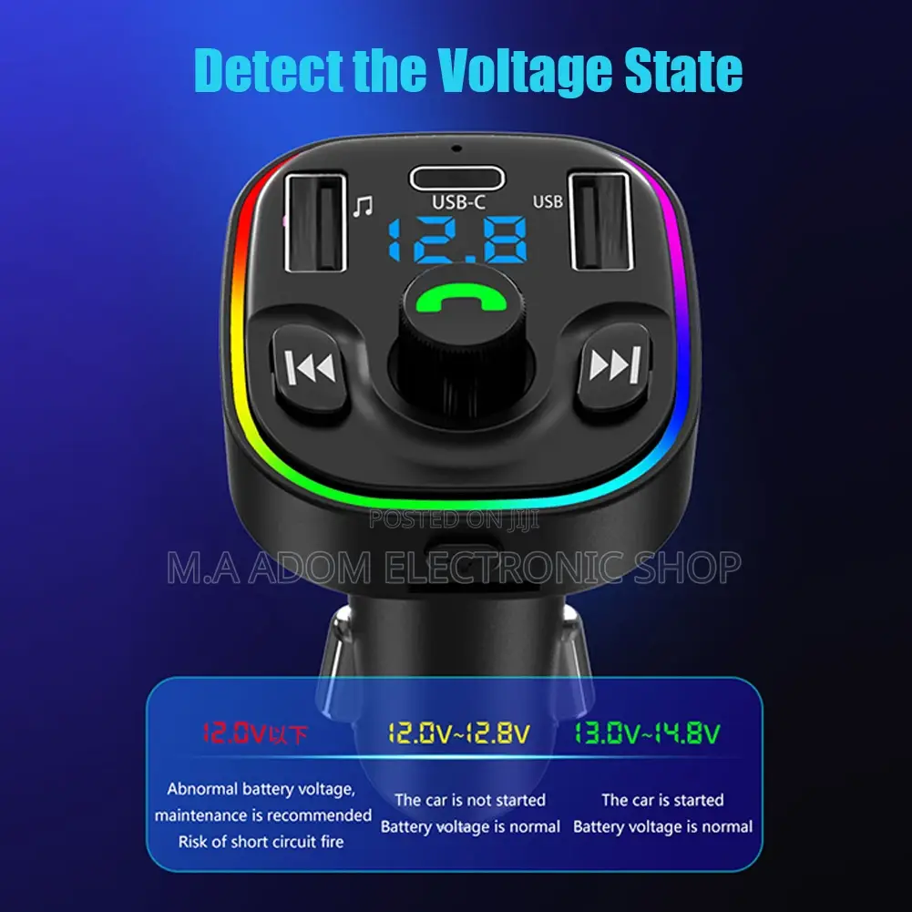 G47 Bluetooth Hands-Free Call Car MP3 Player Type-C + Dual