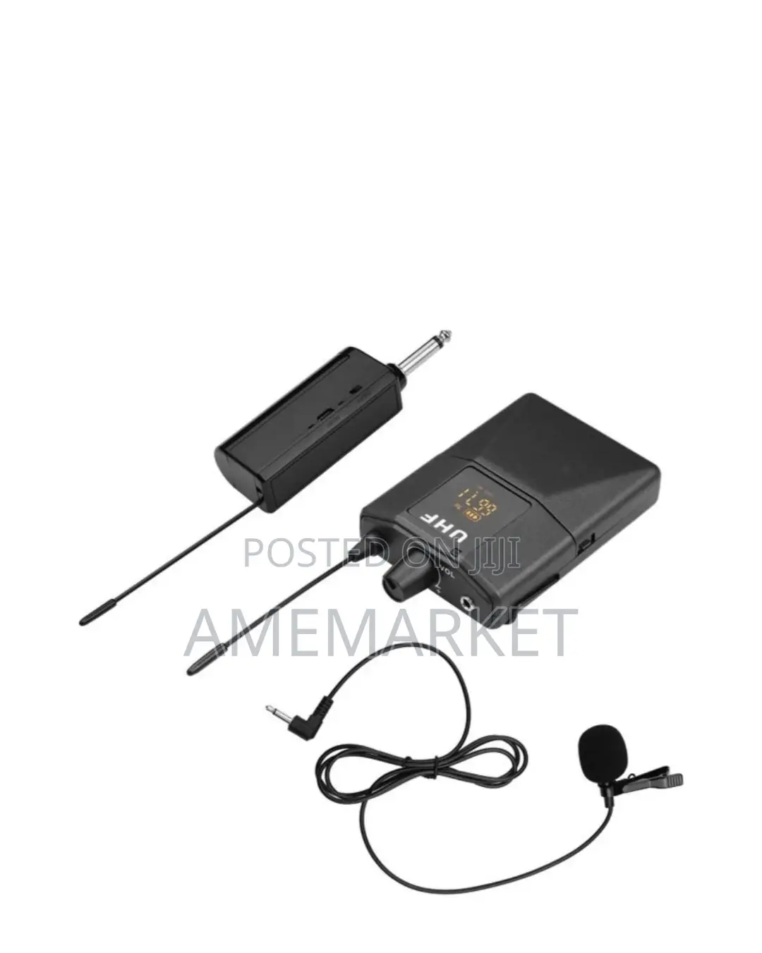 UHF Wireless Body-Pack Microphone. Transmitter and Receiver
