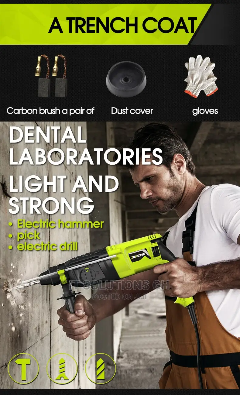 ZHIPU Light Rotary Hammer Drill Electric Drills Two Multi-Pu