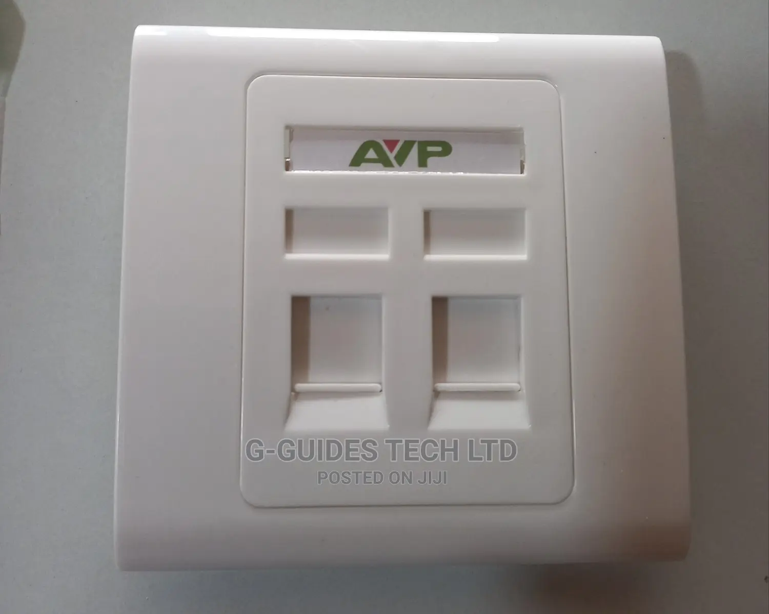 Avp Double Faceplate With Keystone Jack, Double Wall Socket