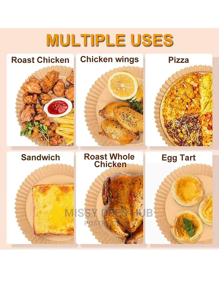 Air Fryer Grease-Proof Paper Liner - 50pcs
