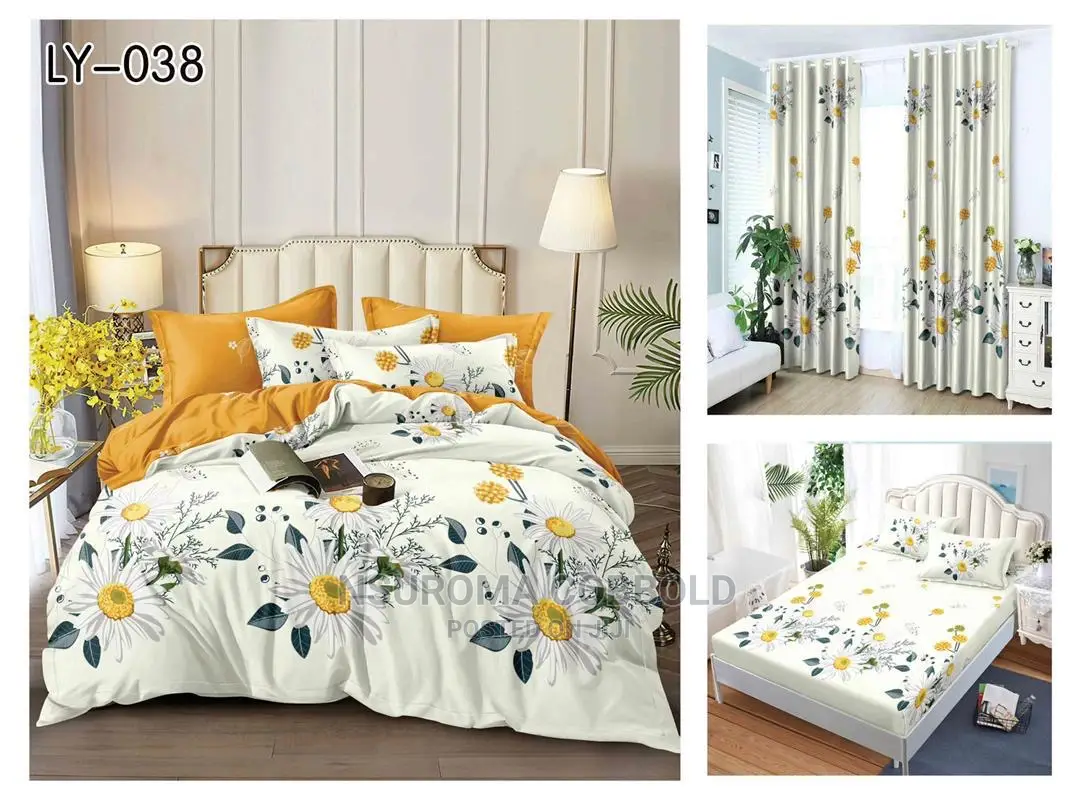 Bedsheet Set With Curtains