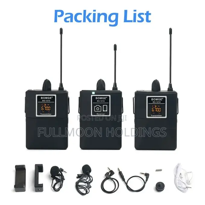 Professional Dual UHF Wireless Lavalier Lapel Microphone