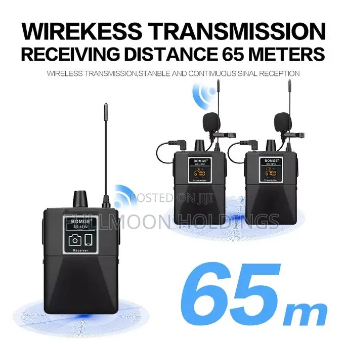 Professional Dual UHF Wireless Lavalier Lapel Microphone