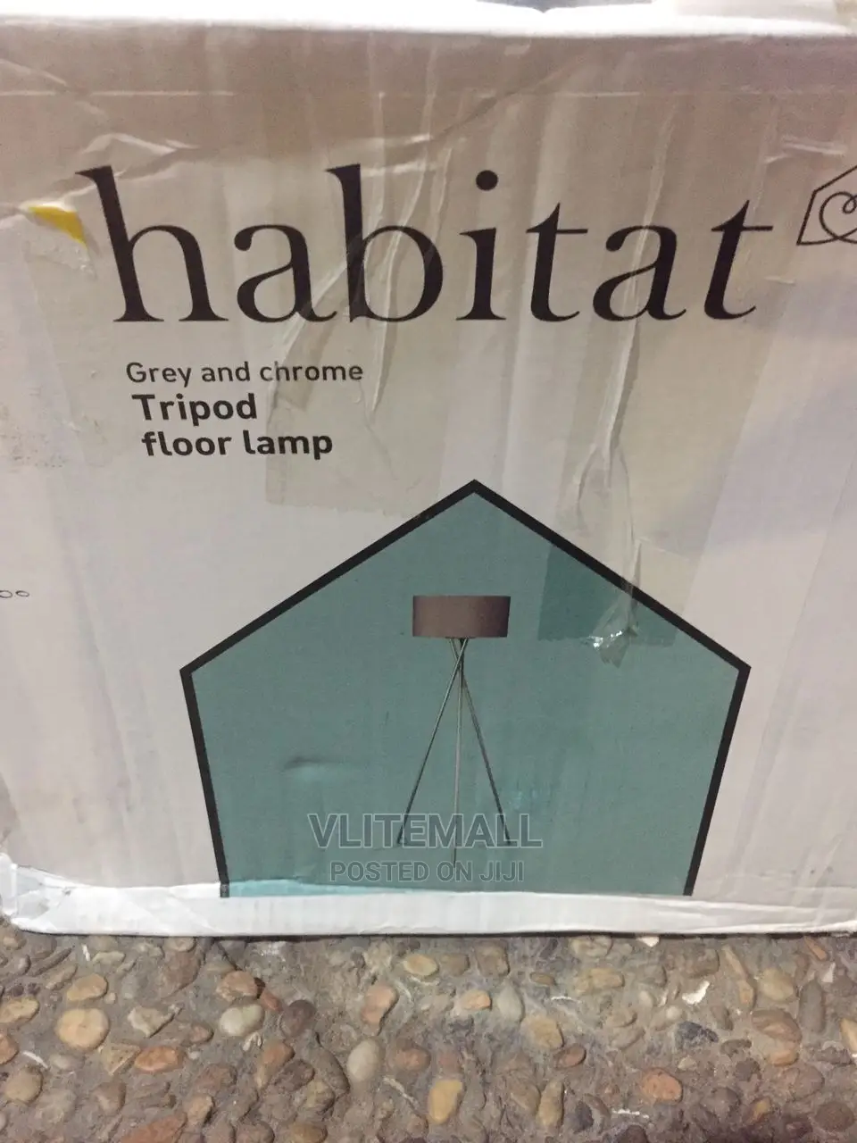 Habitat Tripod Floor Lamp - Grey and Chrome