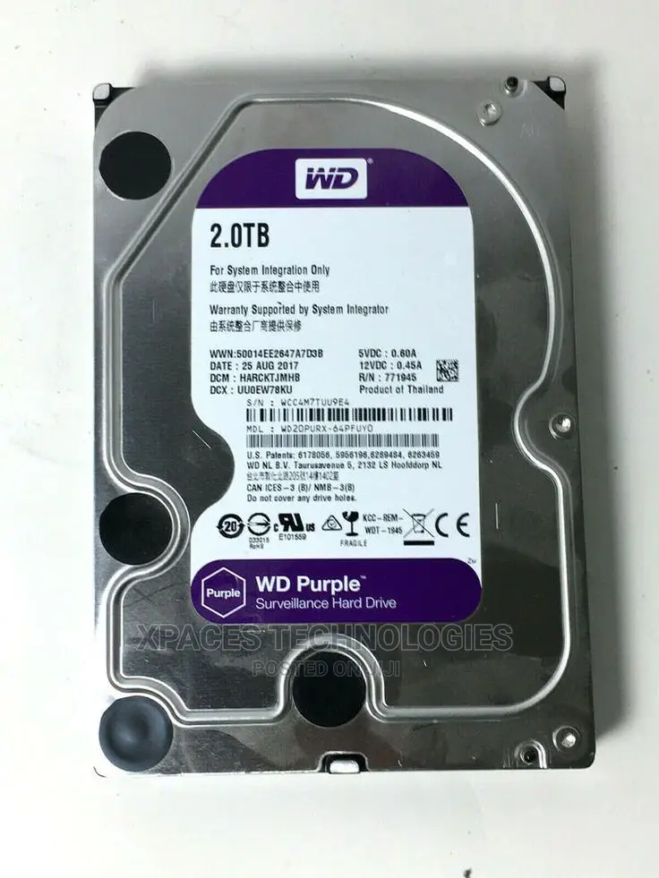 2TB Surveillance Hard Drive For Nvr/ Dvr