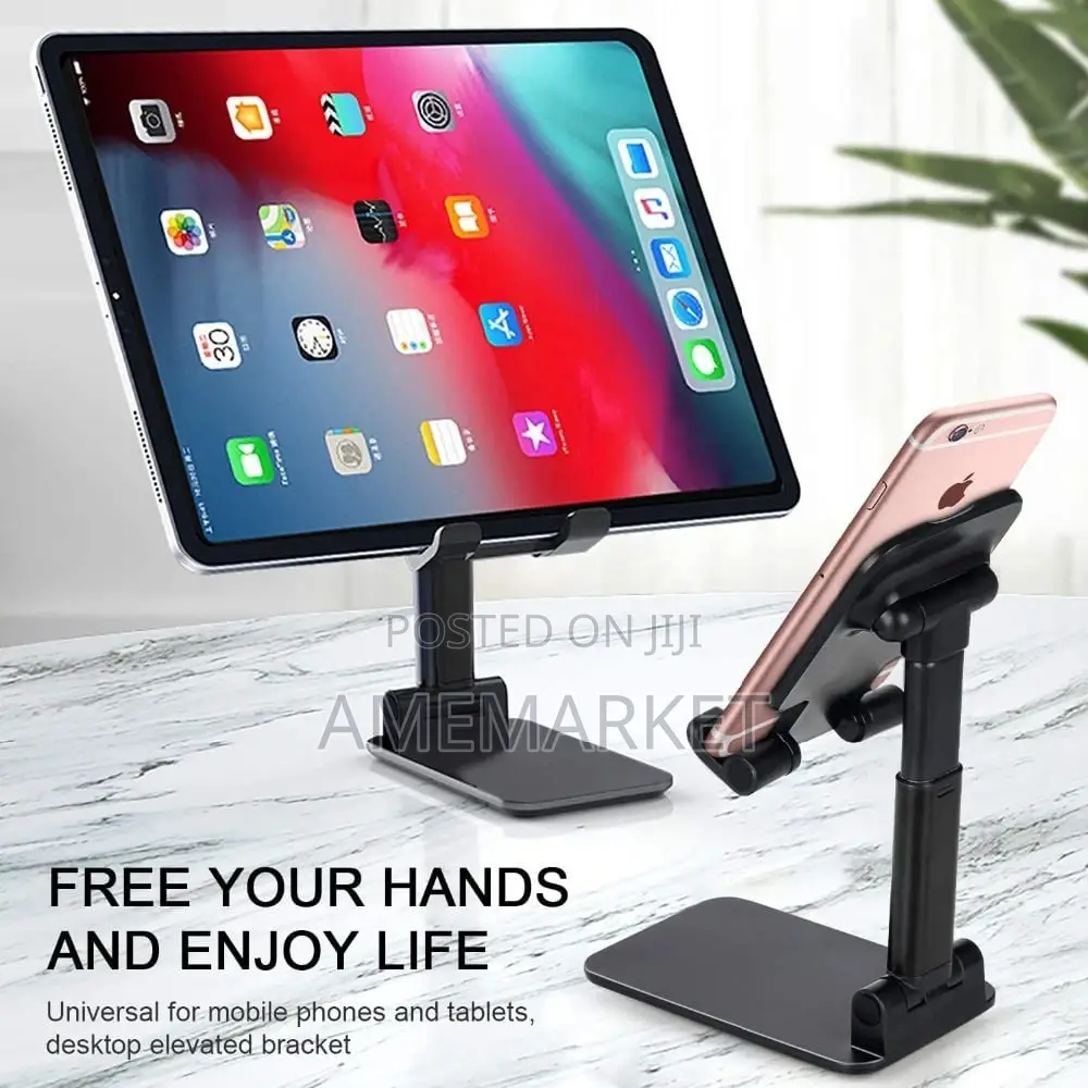 Adjustable Desktop Tablet and Phone Holder Foldable