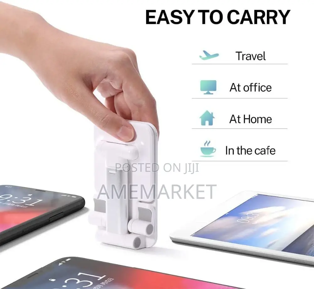 Adjustable Desktop Tablet and Phone Holder Foldable