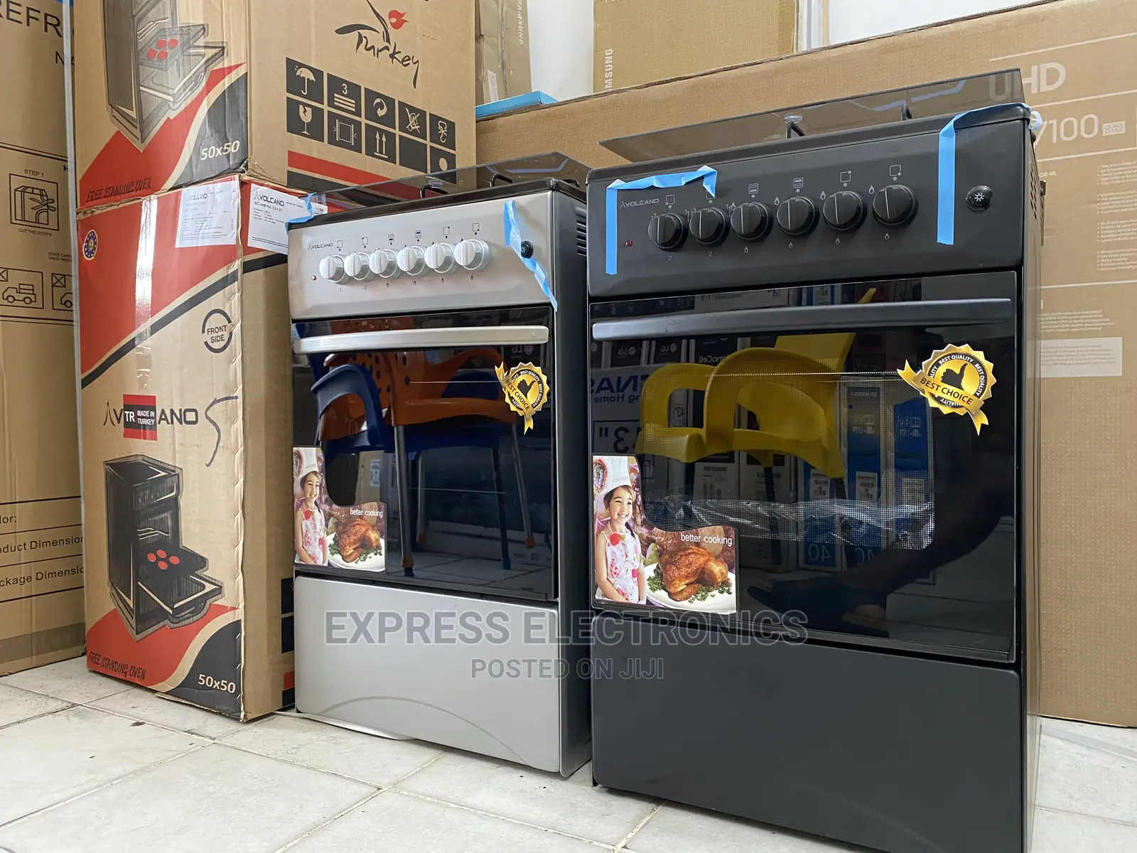 4-Burner Cooker Gas With Oven Volcano + Bluetooth Speaker
