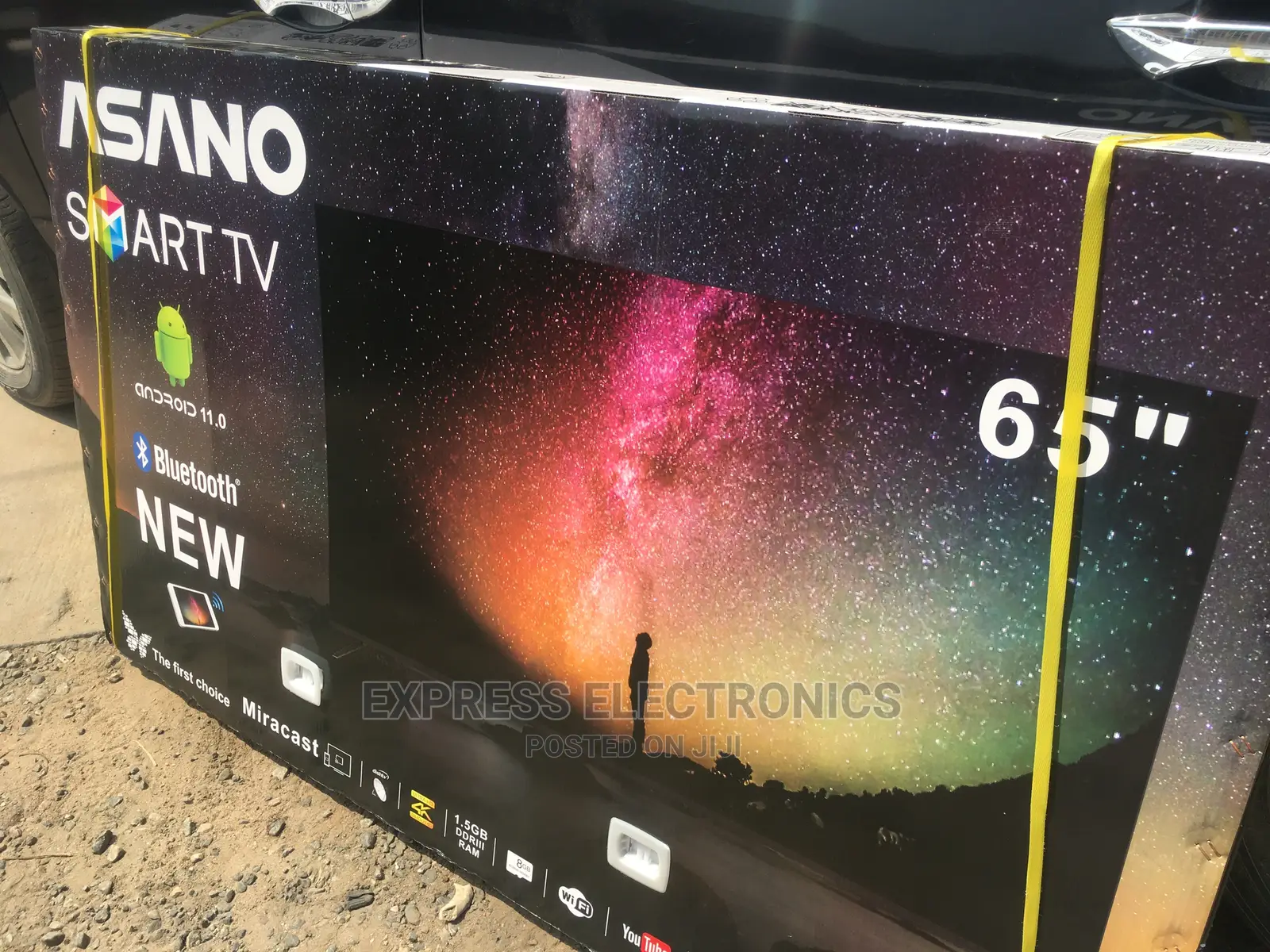New Type Asano 65′′UHD Android Uhd +Wall Mount and DSTV