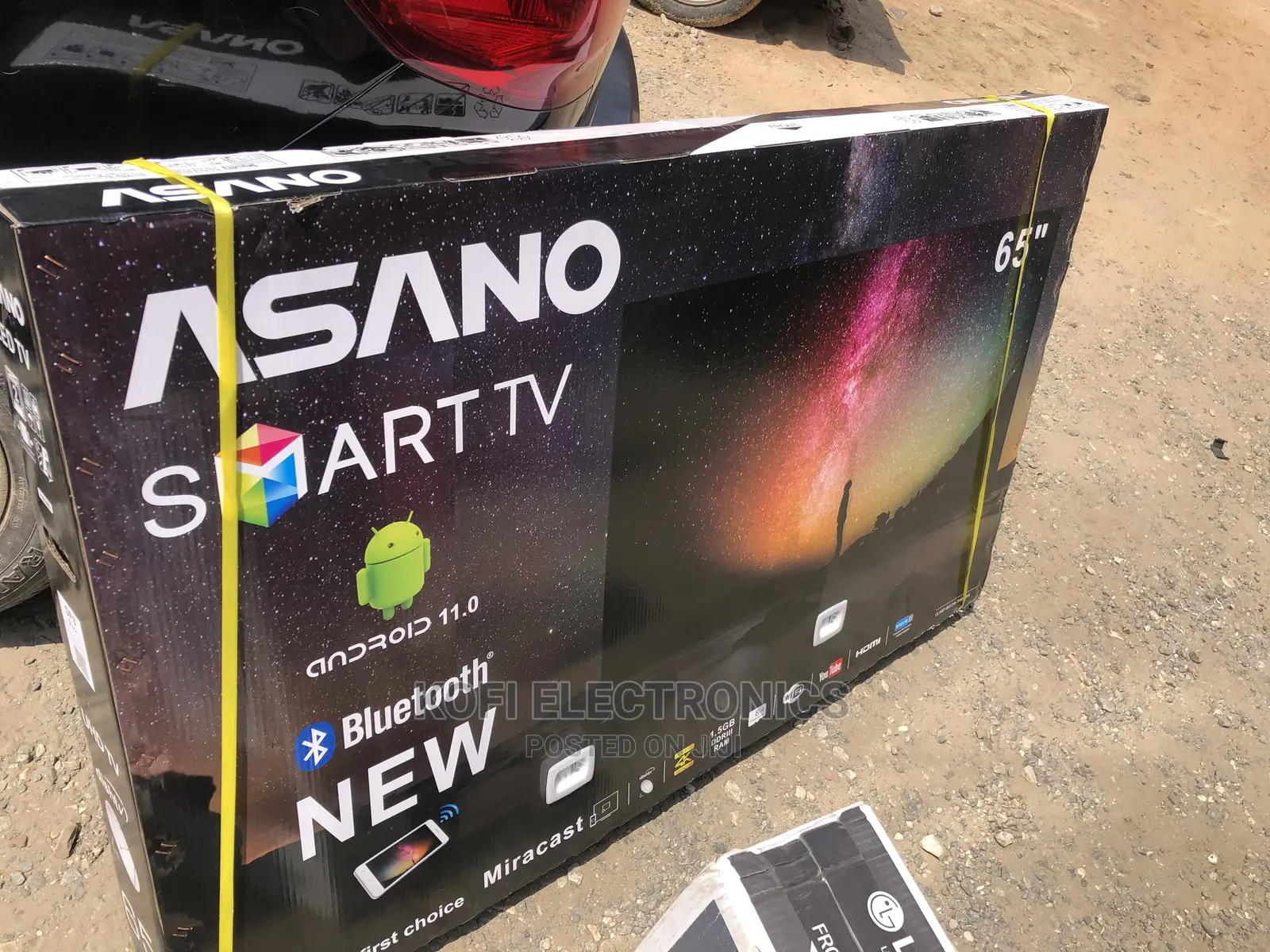Asano 65 Inch Smart Android TV Digital Satellite + Wallmount