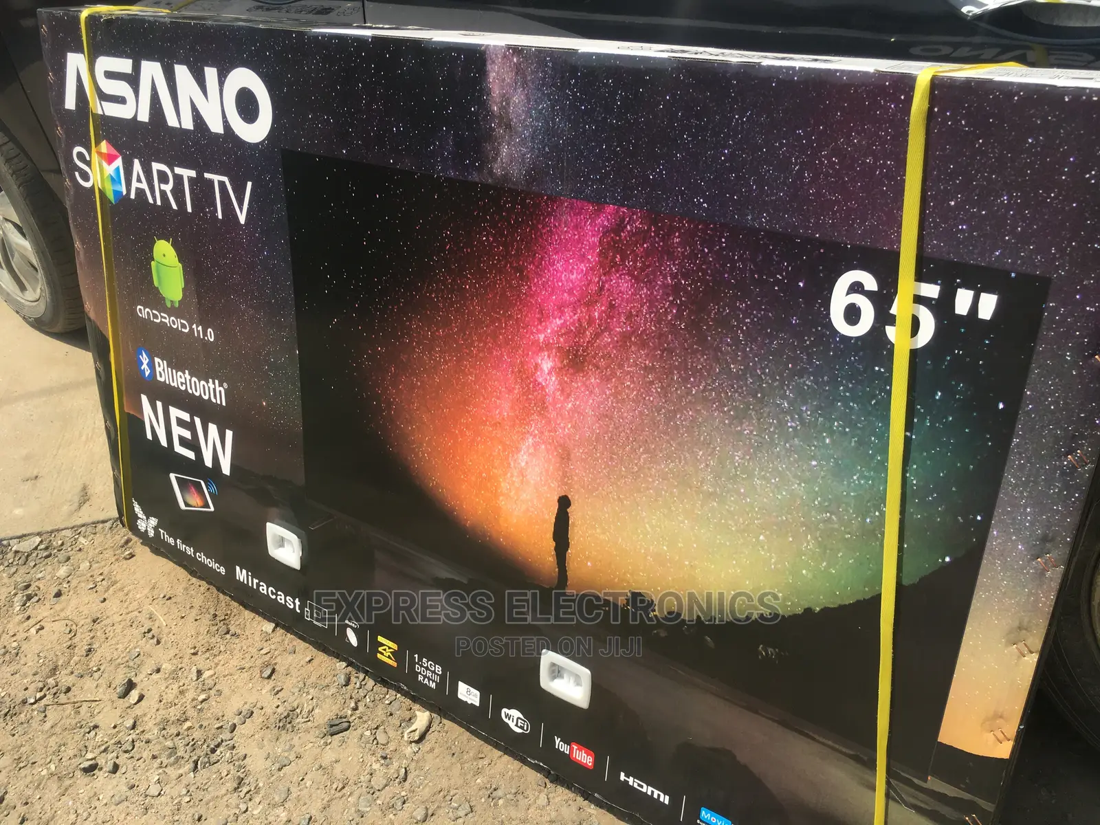 Asano Brand New 65”UHD Smart Android+Tv Guard/Dstv