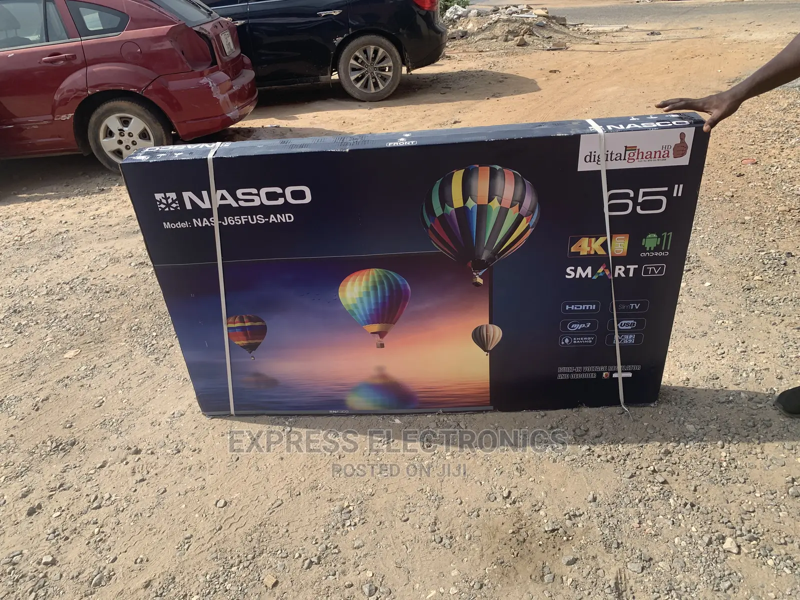 Nasco NAS-J55FUS 65′′UHD Digital Smart Android LED TV+Dstv