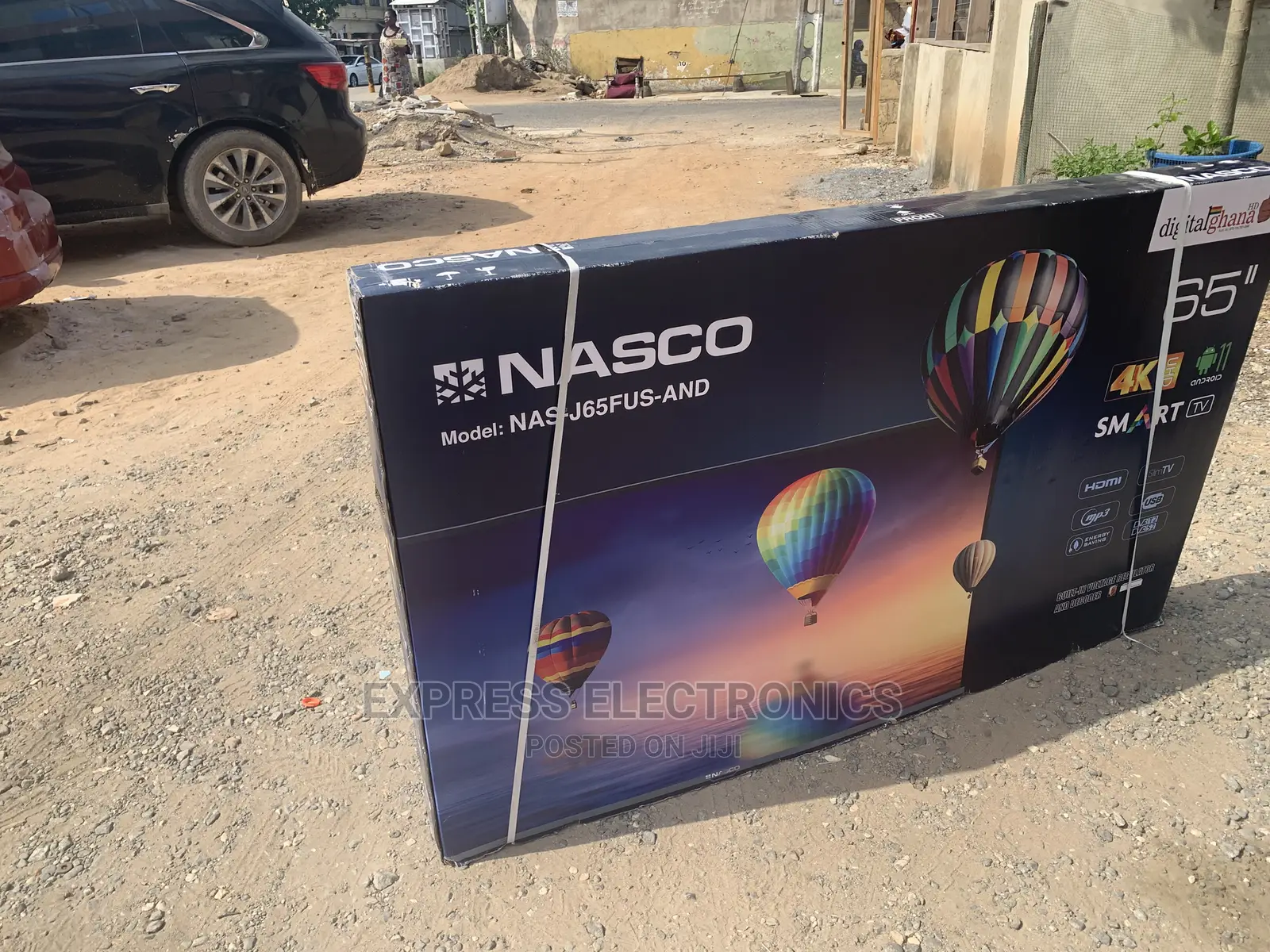 Affordable Slim Nasco 65”Smart UHD Sat Bluetooth TV+Dstv