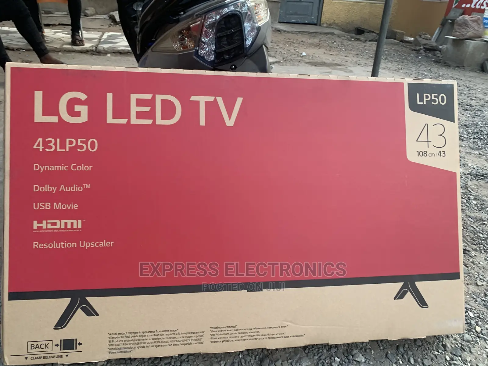 Free View LG 43”Digital LED TV+Wallmount/Tv Guard