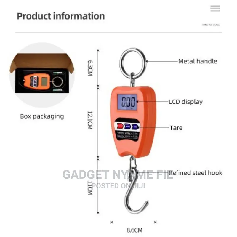 200kg/440lb Crane Scale Digital Industrial Hanging Scale