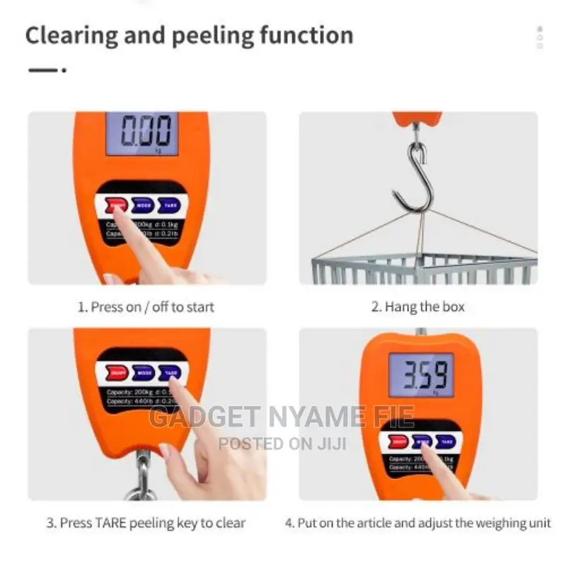 200kg/440lb Crane Scale Digital Industrial Hanging Scale