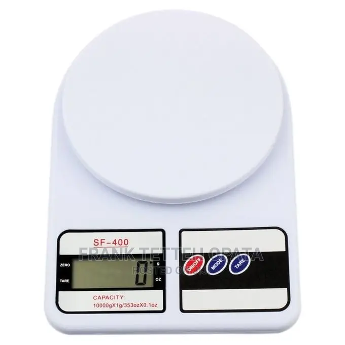 10000g LCD Digital Kitchen Tool Food Weighing Scales -White