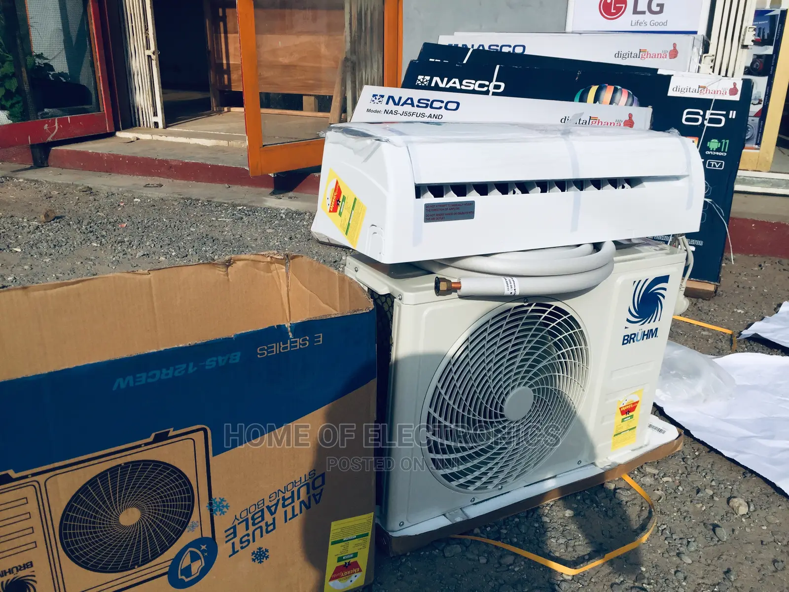 Durable White Bruhm 1.5 HP Split R410 Air Condition
