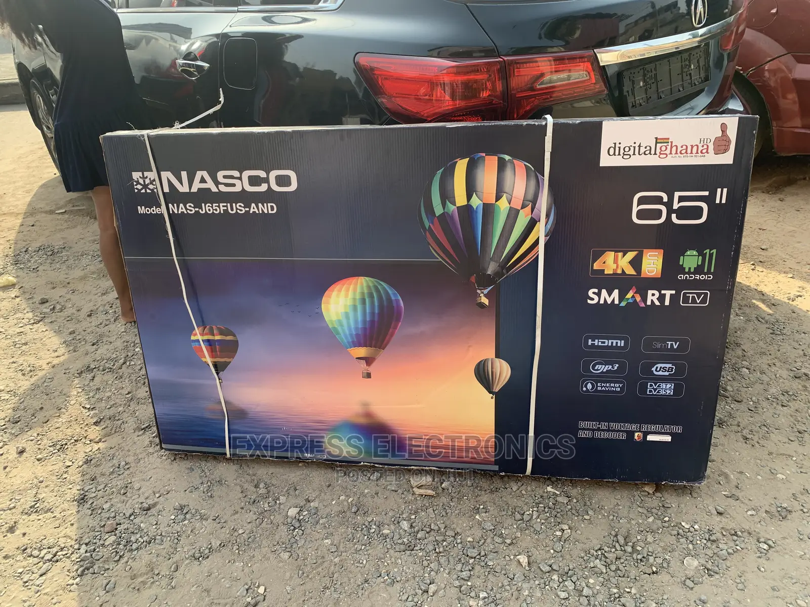 Sizable New Nasco 65”Nas-J65fus Smart UHD TV+Keyboard
