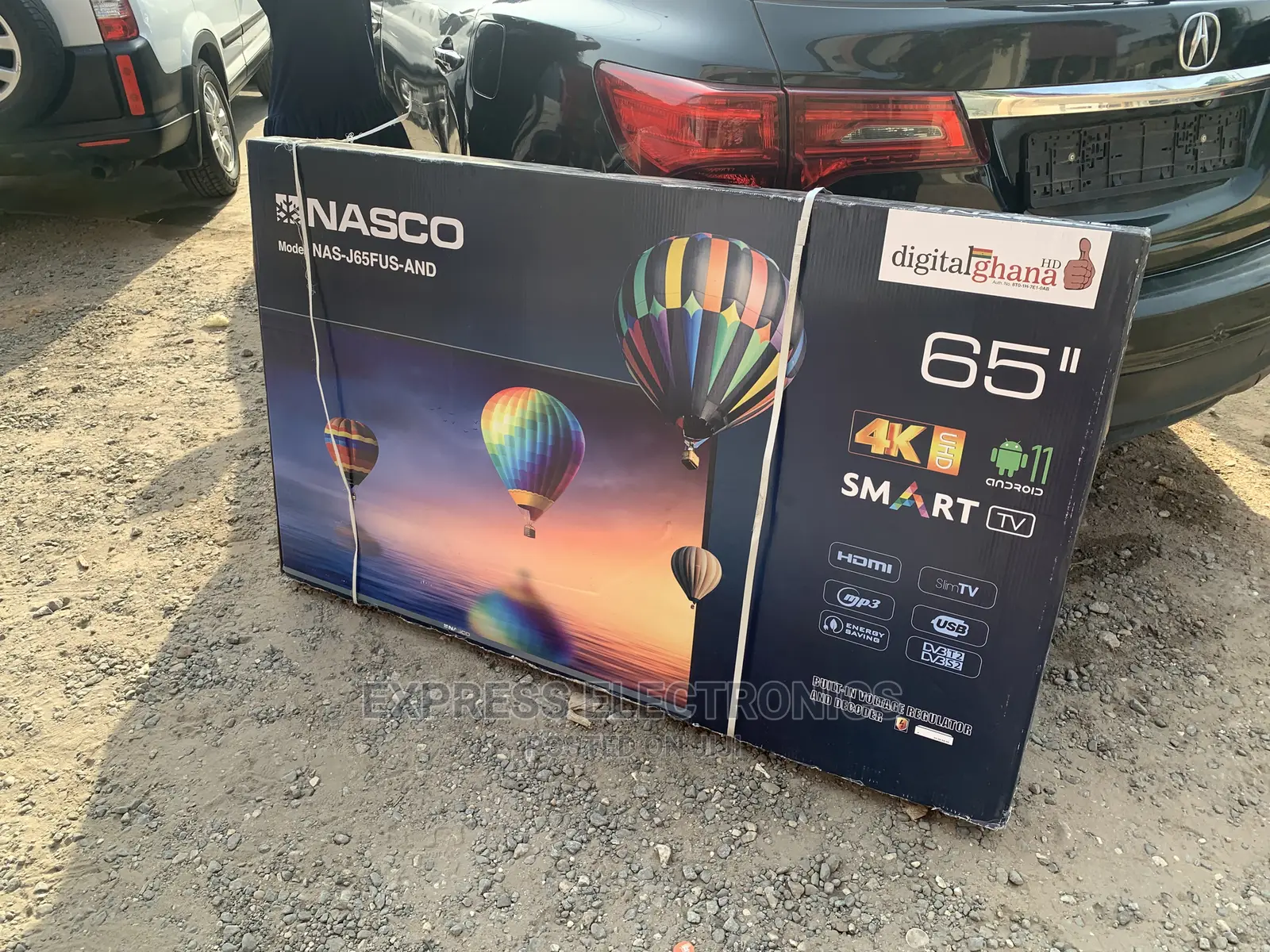 Sizable New Nasco 65”Nas-J65fus Smart UHD TV+Keyboard