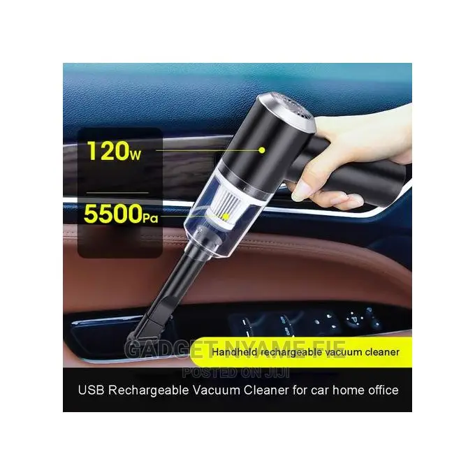 Portable Cordless Vacuum Cleaner USB Rechargeable 120W Car H